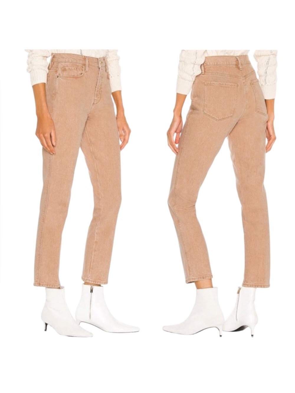 Frame Le Sylvie Slender Straight Jean in Sand Size 29 - Picture 7 of 7
